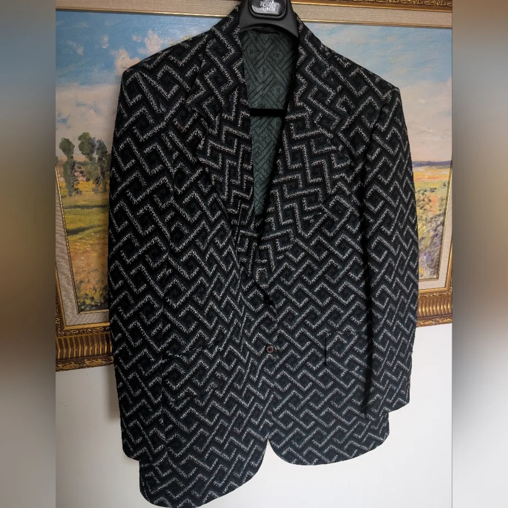 Vintage Petrocelli Jacquard Textured Blazer